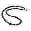 Handmade Men's Natural Black/Red Tiger's Eye Gemstone Necklace