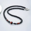 Stunning Handmade Men's Natural Black/Red Tiger's Eye Gemstone Necklace