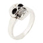 Silver Band Skull Polished Ring For Men And Women