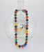 Women's 12mm Multi-Colored Natural Gemstone Beaded Necklace