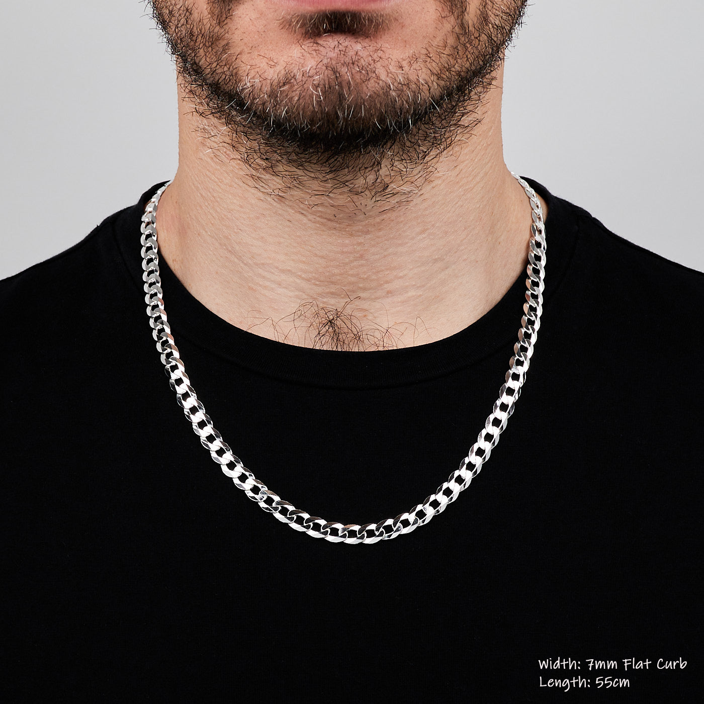 Solid Silver Chain Necklace 20