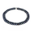 two row black pearl necklace for women