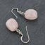 rose quartz earrings 925 silver