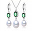 Iridescent Freshwater Pearl Necklace and Earring Set for Women