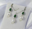 Stunning Pearl and Emerald Jewellery set