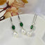 Womens Pearl and Emerald Set