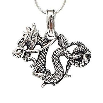 Sterling Silver Dragon Pendant