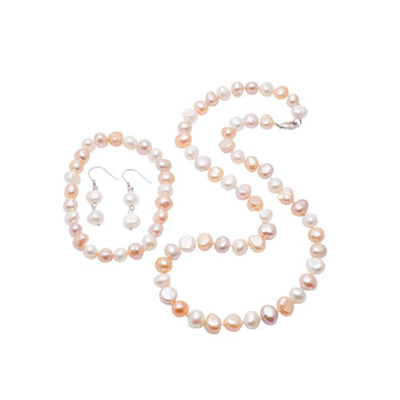 Classic Multicolour Pearl Jewellery Set
