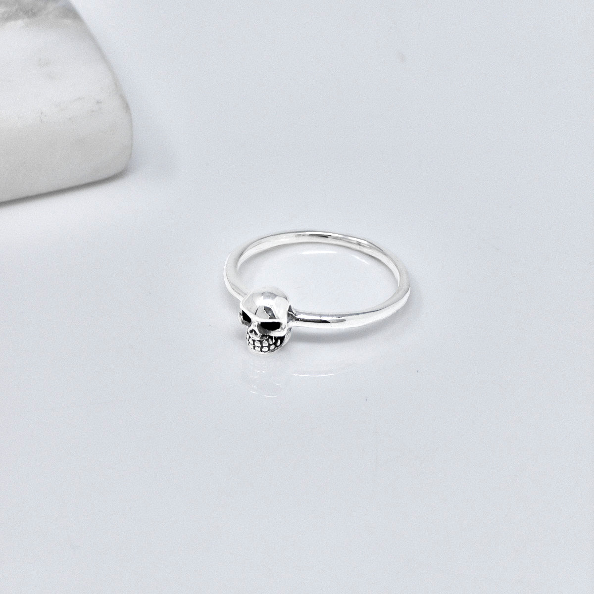 Dainty Skull Ring Sterling Silver
