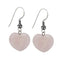 womens rose quartz dangle drop earrings