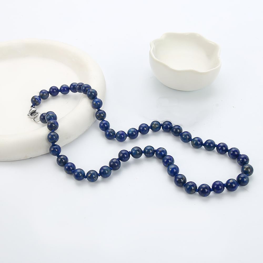 Blue Lapis beaded necklace for women
