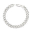 8.5mm Thick solid silver curb chain bracelet for men