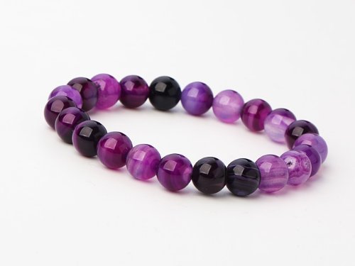 purple agate  bracelet set