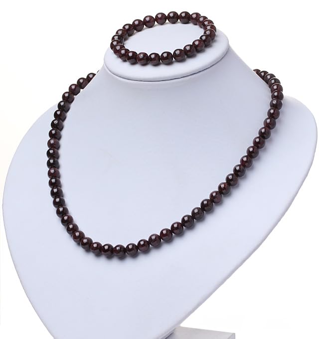red garnet jewellery set for women