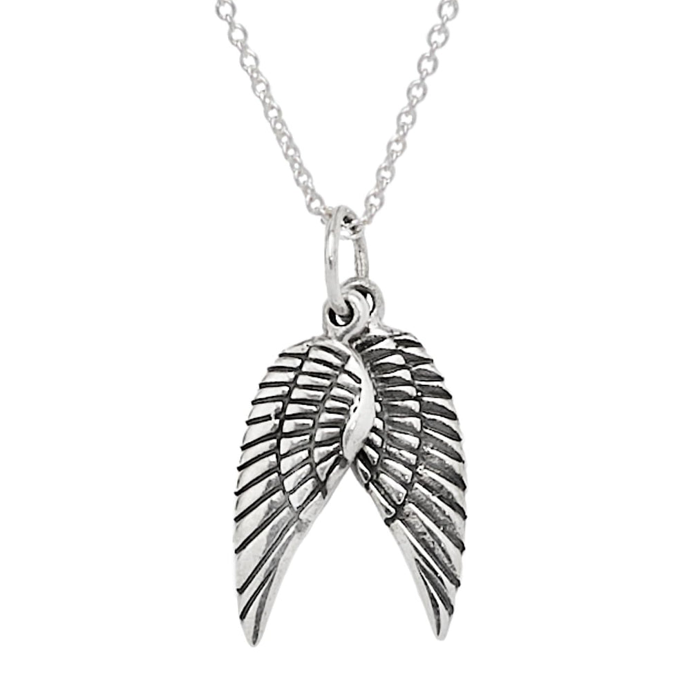925 Sterling Silver Angel Wing Pendant  necklace