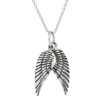 925 Sterling Silver Angel Wing Pendant  necklace