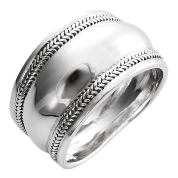 chunky womens silver ring statement 