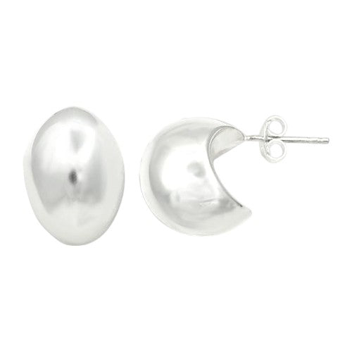 water silver tear drop stud earrings