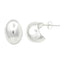 water silver tear drop stud earrings