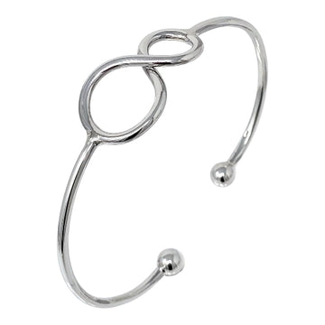 infinity loop silver bracelet for women girl