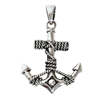 Handcrafted 925 Silver Anchor Necklace Unisex