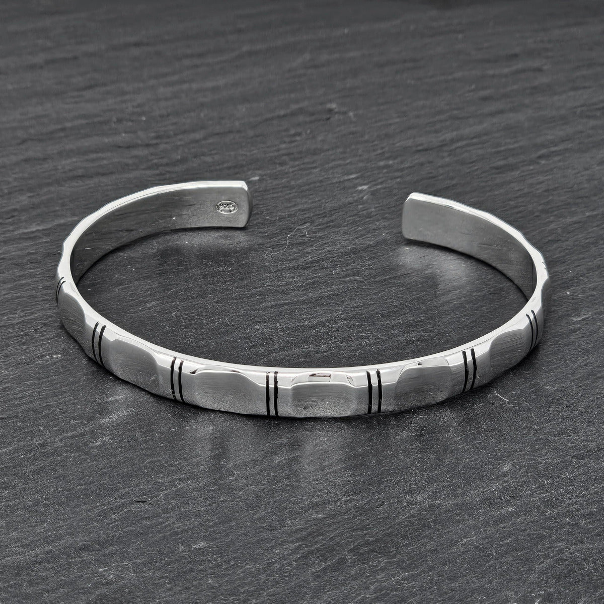 handmade heavy silver cuff bangle for men women