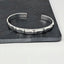 bamboo style silver bangle for men