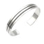 Braided silver bangle for women