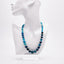 blue agate gemstone necklace for women