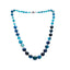 blue agate gemstone necklace for women