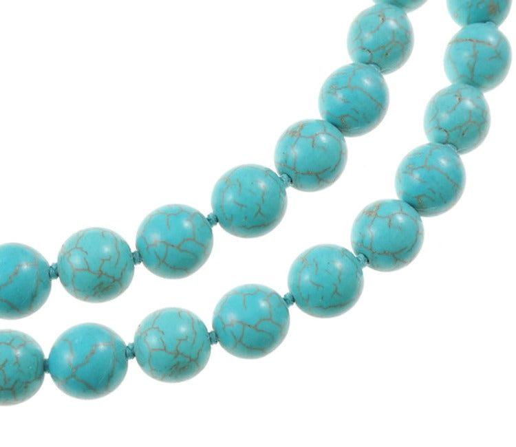 blue gemstone turquoise necklace for women