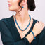 Women's blue Gemstone Necklace, Bracelet and earrings set