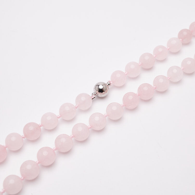 Womens Pink Gemstone Necklace