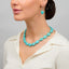 Blue Turquoise Gemstone Beaded Necklace For Women