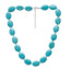 Blue Turquoise Gemstone Beaded Necklace For Women