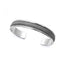 Men silver bangle bracelet