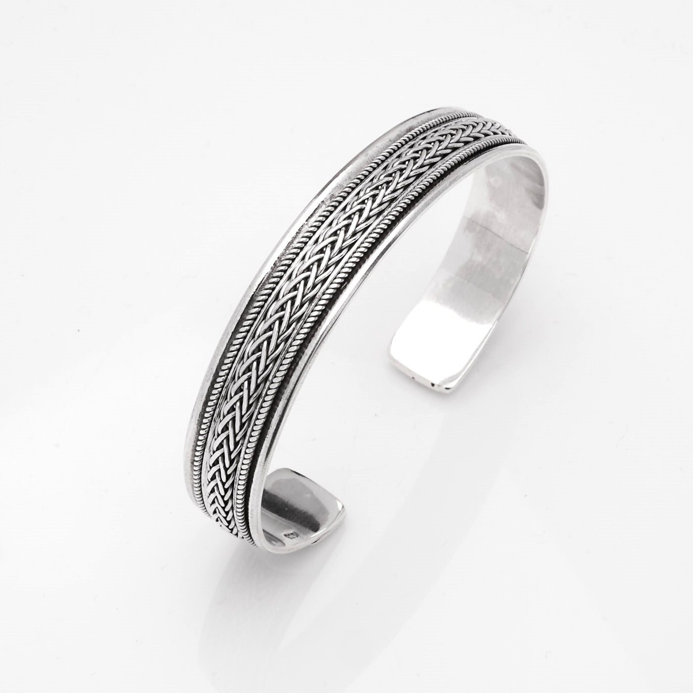 Men s Womens 925 Sterling Celtic Knots Cuff Bangle Bracelet