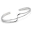 Sterling Silver Twisted Bangle Bracelet For Women