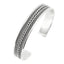 Men’s Braided Sterling Silver Cuff Bangle Bracelet - Adjusable Size