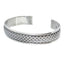 braided silver bangle for men