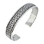 braided silver bangle for men