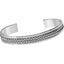 Mens 925 Sterling Silver Bangle Bracelet Cuff