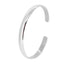 women's classic plain silver bangle