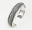 solid braided bangle 925 silver