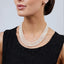 Three-layer White Pearl Necklace for women