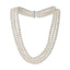  Three-layer White Pearl Necklace for women