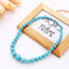 Blue Turquoise beaded necklace for women girl