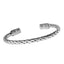 mens torque silver bangle