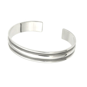 silver bracelet cuff for men