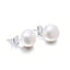 white pearl stud earrings for women